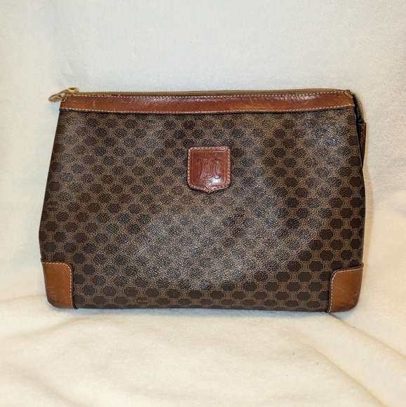 Celine Handbags - Celine - Vintage Leather Clutch Pouch Bag